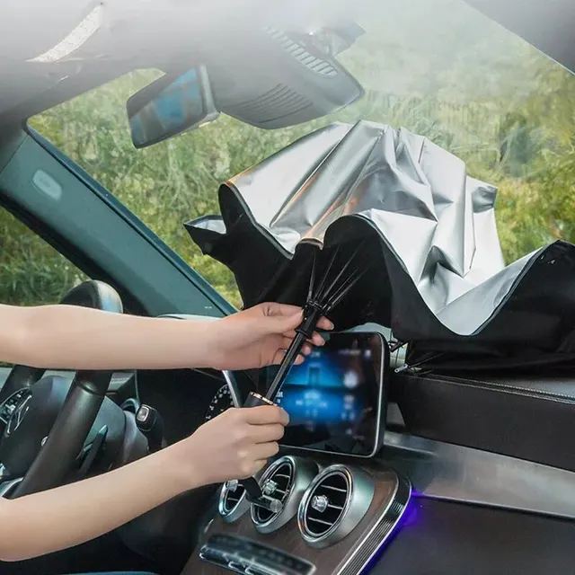 Car Sunshade Umbrella Windshield Folding Front Parasol Umbrella Type Sun Shade for Car Window Summer Sun Protection Accessories 2