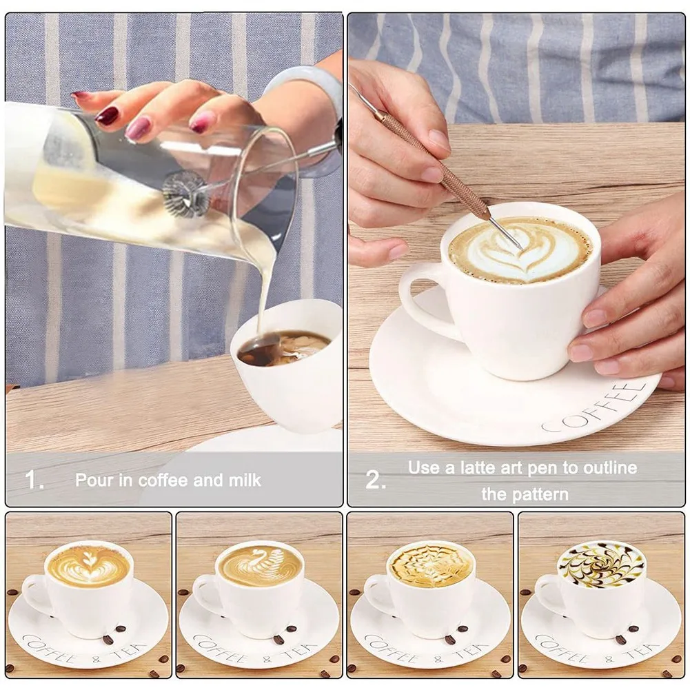 Milk Frother, Rechargeable hand-Held Electric Milk Frother 3 Adjustable USB  Charging Can Be Used forBulletproof Coffee Protein Drinks Matcha Coffee