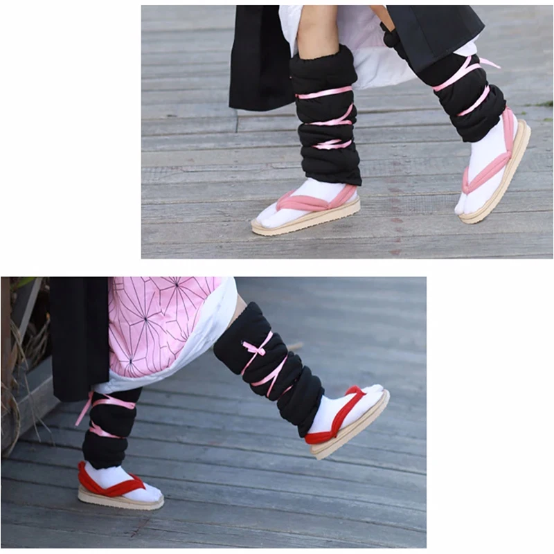 Hot Anime Demon Slayer Kimetsu No Yaiba Cosplay Halloween Kamado Nezuko Cosplay zoccoli Kimono infradito Geta pantofole scarpe