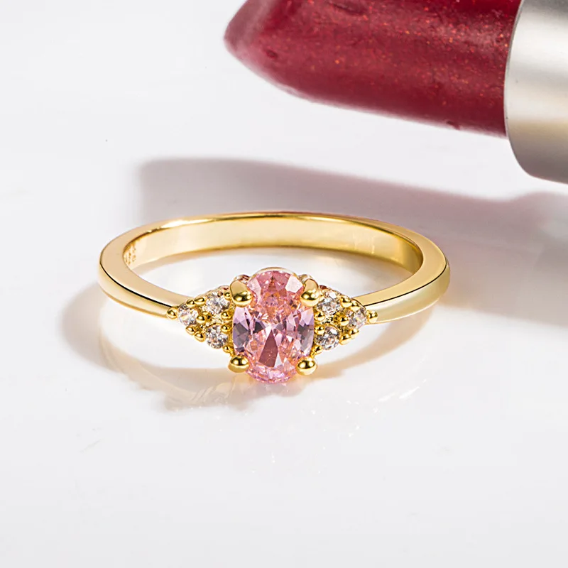 Diwenfu Anello Di Gioielli Peridoto In Oro 14 K Per Le Donne Anelli Fini De Topazio Rosa Gemma 14 K Gioielli In Oro Fedi Nuziali Anel