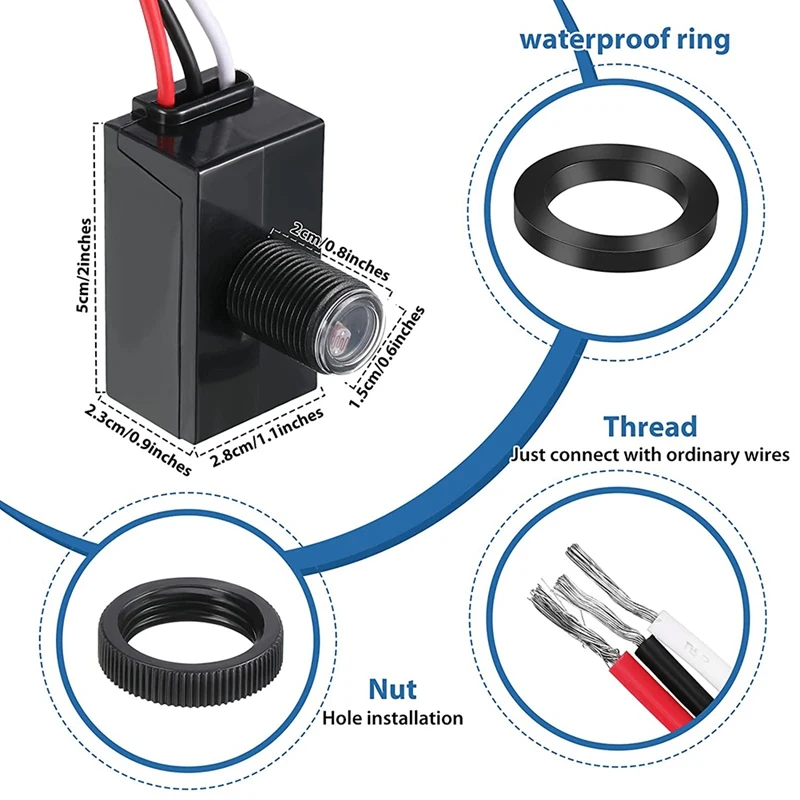 Good store good products Online promotion 120V DUSKTODAWN BUTTON PHOTOCELL EYE LIGHT SENSOR