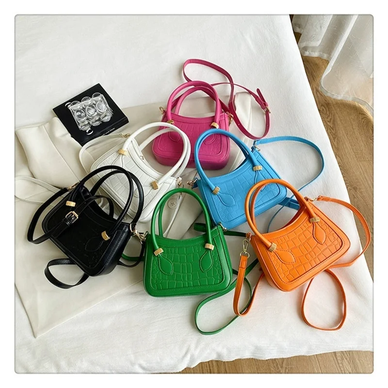 Newest Women's Shoulder Bag Trendy Crossbody Bag Daily Handbag Girl's Small Square Bag Pink, Orange, Green, Blue, Black, White