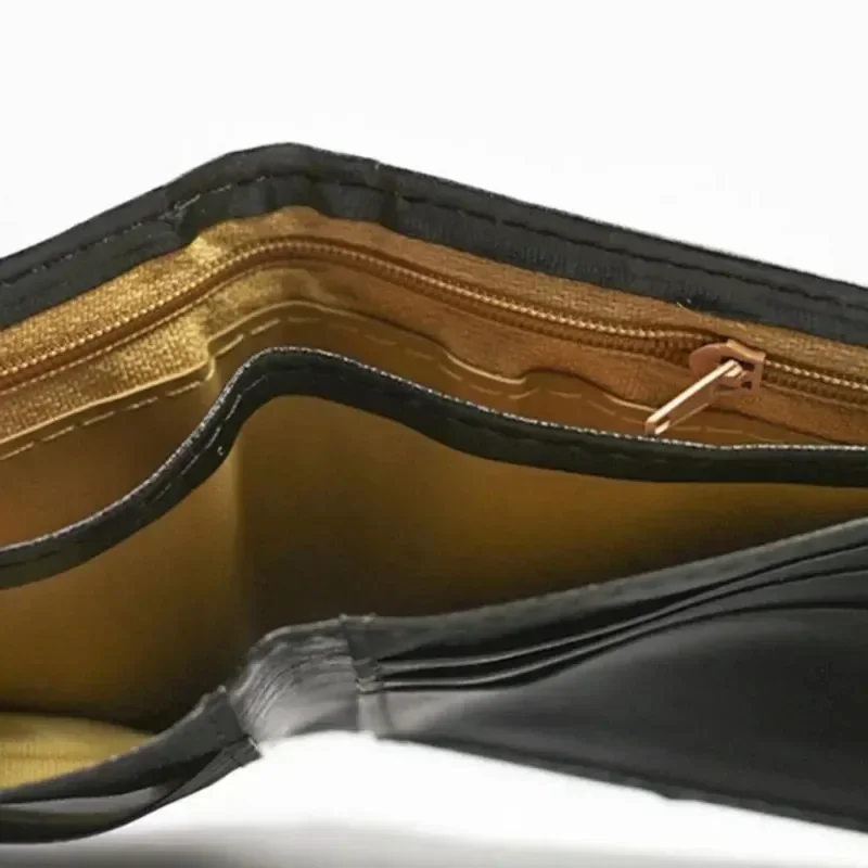 Vintage Men Pu Leather Small Wallet New Pattern Simple Solid Color Practical Lightweight Card Bag Male Card Holder Purse