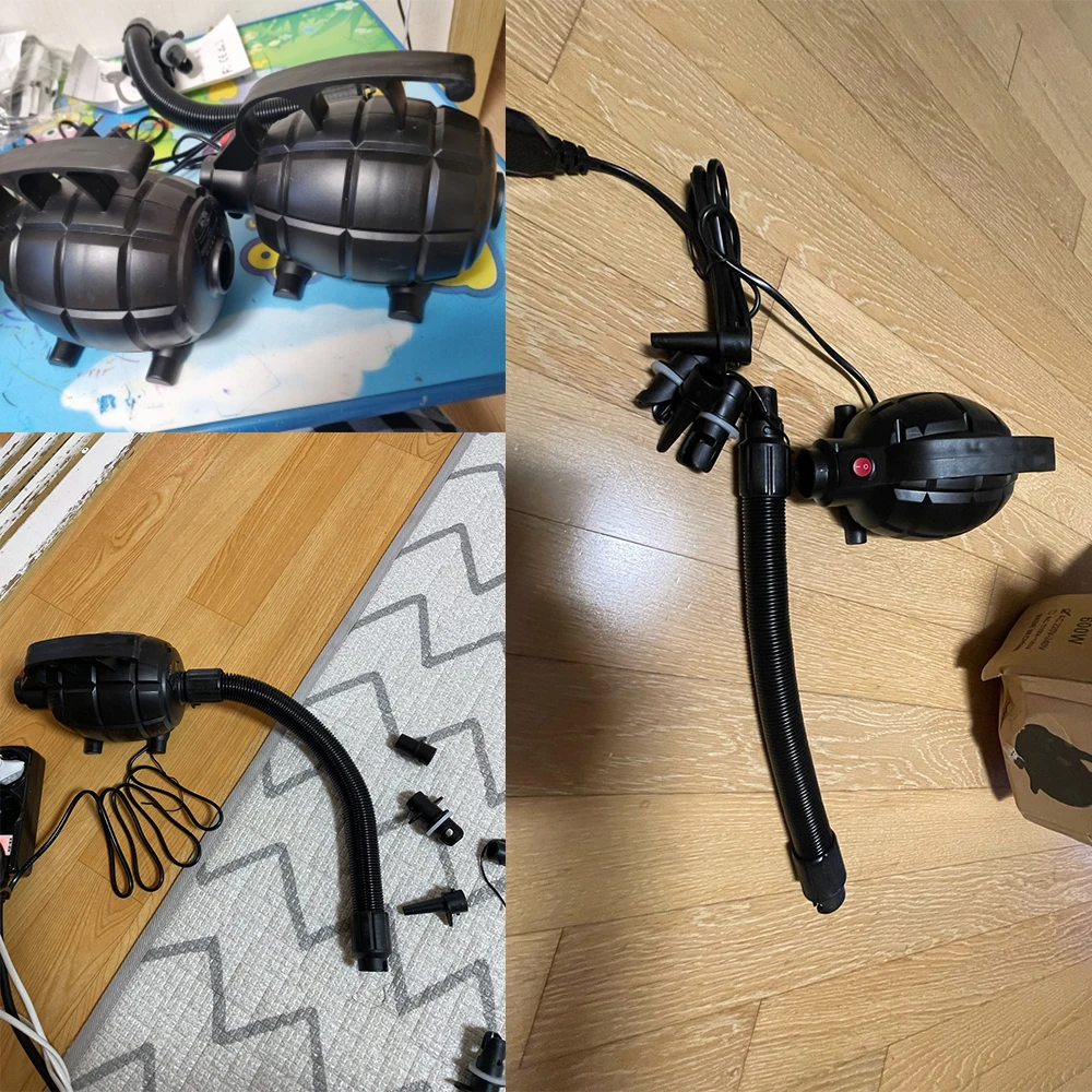 휴대용 전기 공기 펌프 홈 가정용 캠핑 유틸리티 도구 공기 침대 공기 인플레이션 도구 220V 600W 공기 압축기 EU/US 플러그