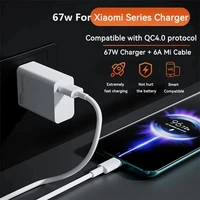 6A 67W Fast Wall Charger For Xiaomi 10 11 12 Lite 13 14 15 Redmi Note 11T 12T 13 Pro POCO Turbo Charge Type-C USB Charging Cable - Image 5