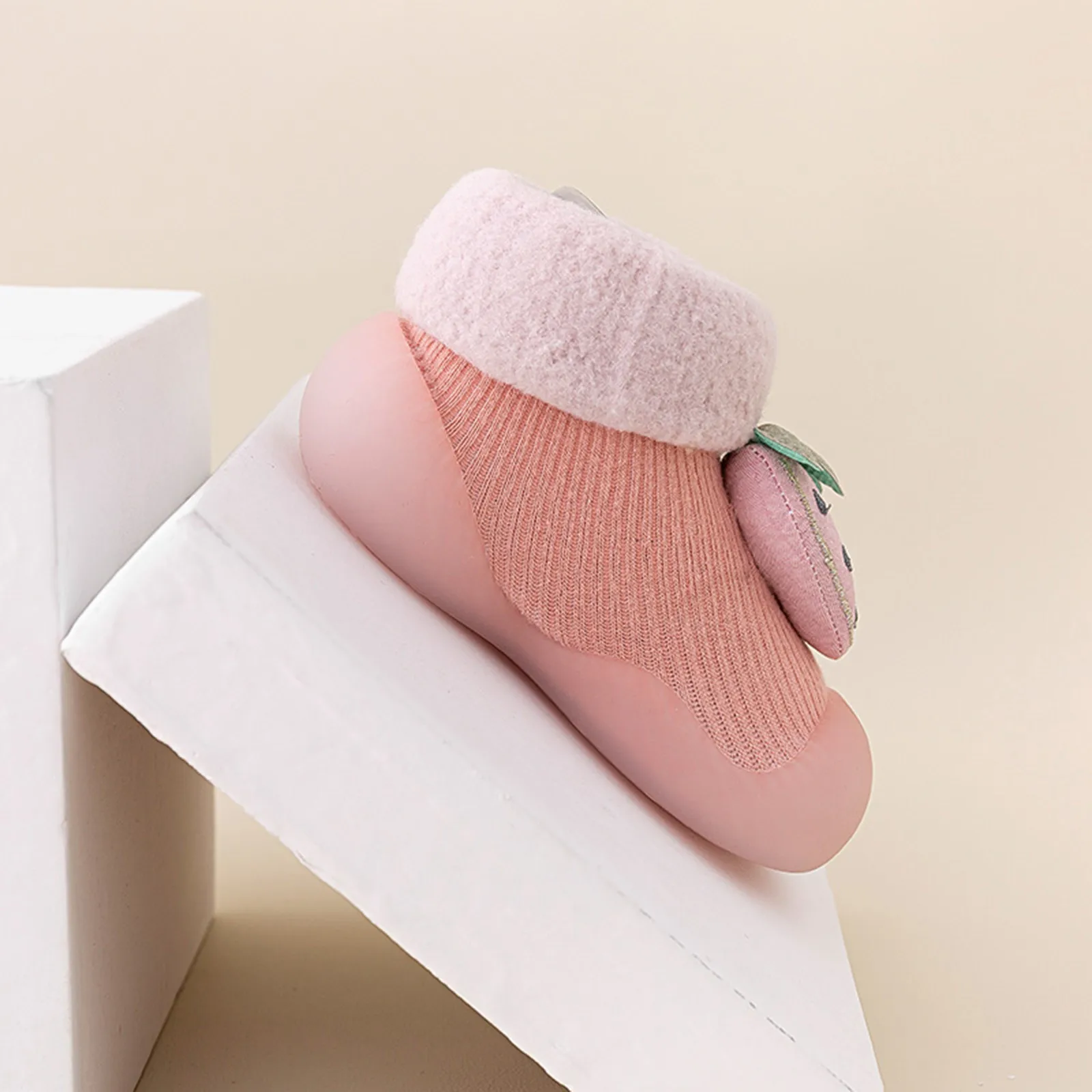 Newborn Toddler Shoes Infant Baby Boys Girls Cute Animal Cartoon Non Slip Socks Shoes Fleece Warm Floor Socks Prewalker