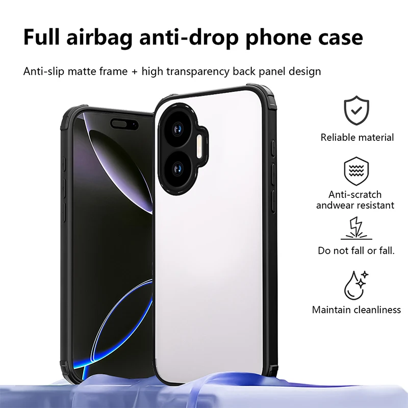 Thick Shockproof Silicone Transparent Phone Case - Anti-Fall Clear Cover