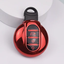 Premium Car Key Cover Protector with Keychain - Stylish Accessories (Red key cover)