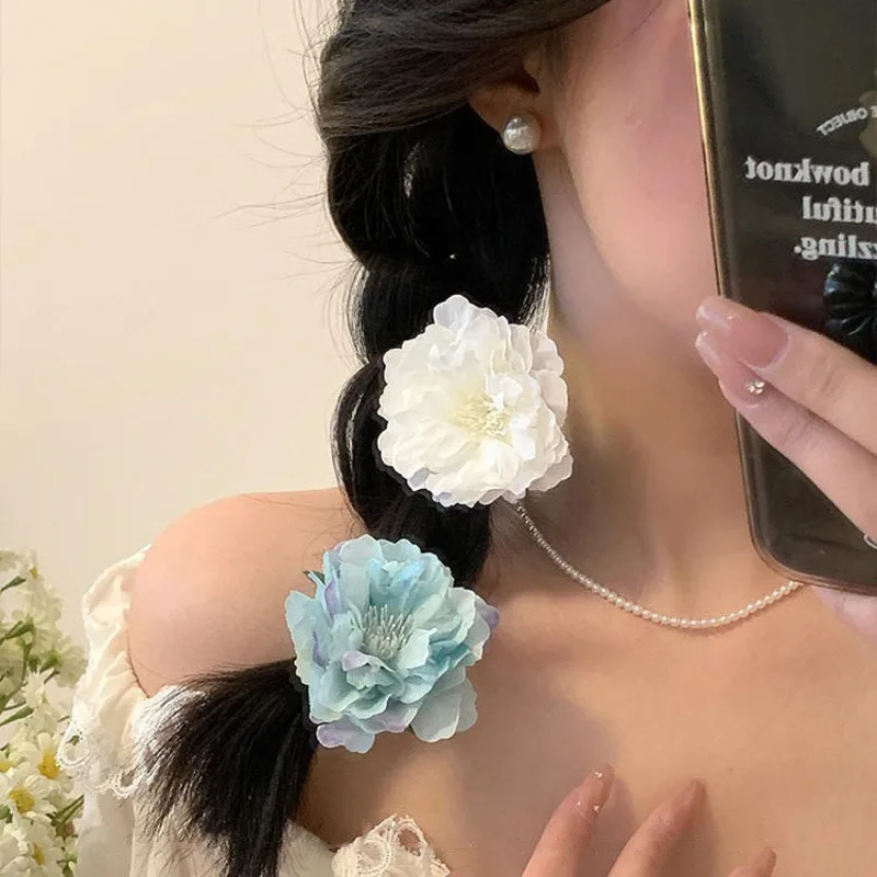 Bohemian Orchidee Blume Haarspange Romantische Braut Haarspangen Frauen Strand Hochzeit Urlaub Blume Bang Clip Haarnadel Haarschmuck – Detail 6