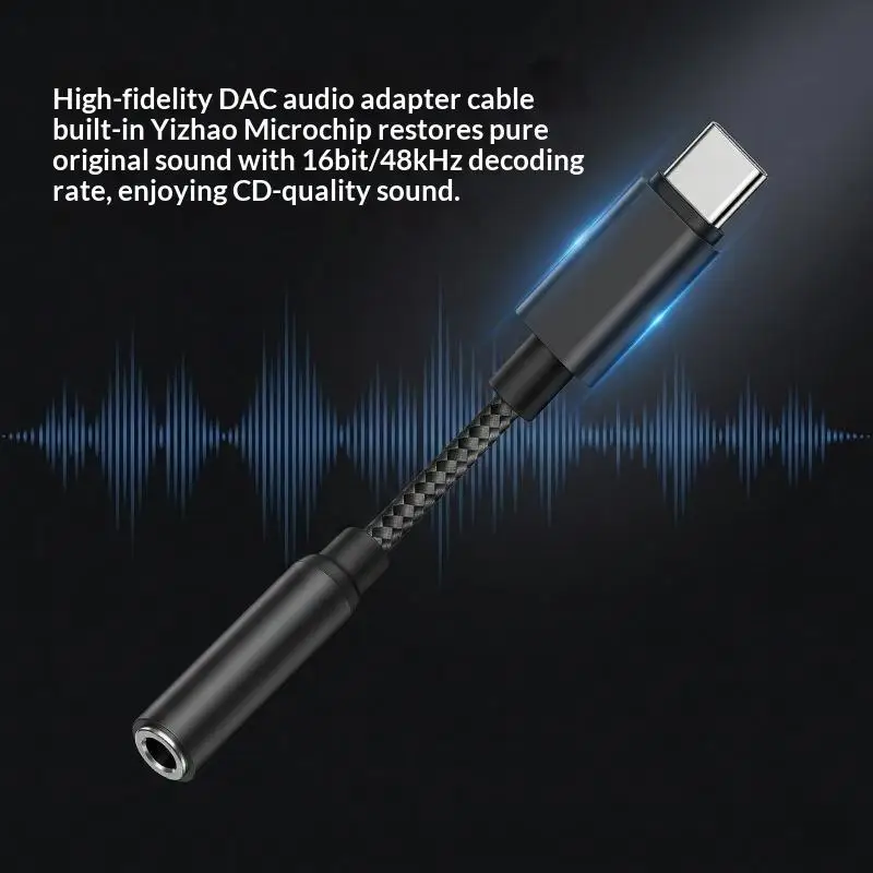 USB C to 3.5mm Headphone Audio Adapter - Premium Type C Audio Cable with 3.5mm Jack Converter