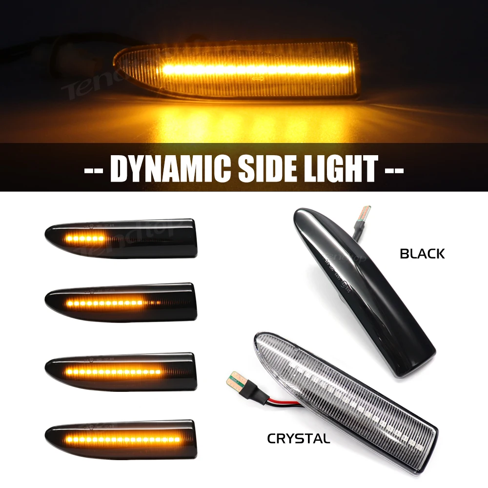 

For Jaguar X-TYPE 2002 2003 2004 2005 2006 2007 2008 2009 Side Marker Light Dynamic LED Turn Signal Flashing Indicator Blinker