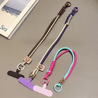Lanière de téléphone portable tressée de luxe, pendentif à main, bracelet multifonctionnel Anti-chute 6
