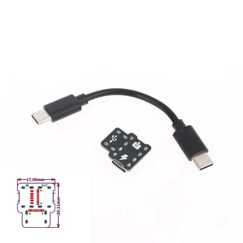 타입 C 전원 분배기 1입력 2출력 USB 모듈 플러그 앤 플레이 듀얼 장치 충전 어댑터, 가정 또는 직장에서 간편하게 사용 가능
