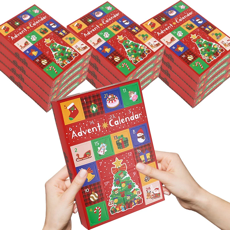 2–10 Stück große Weihnachts-Adventskalender-Boxen mit 24 Fächern, befüllbare leere Box mit Zahlen, für Kinder, Neujahr, Party, Geschenk, Heimdekoration – Detail 7