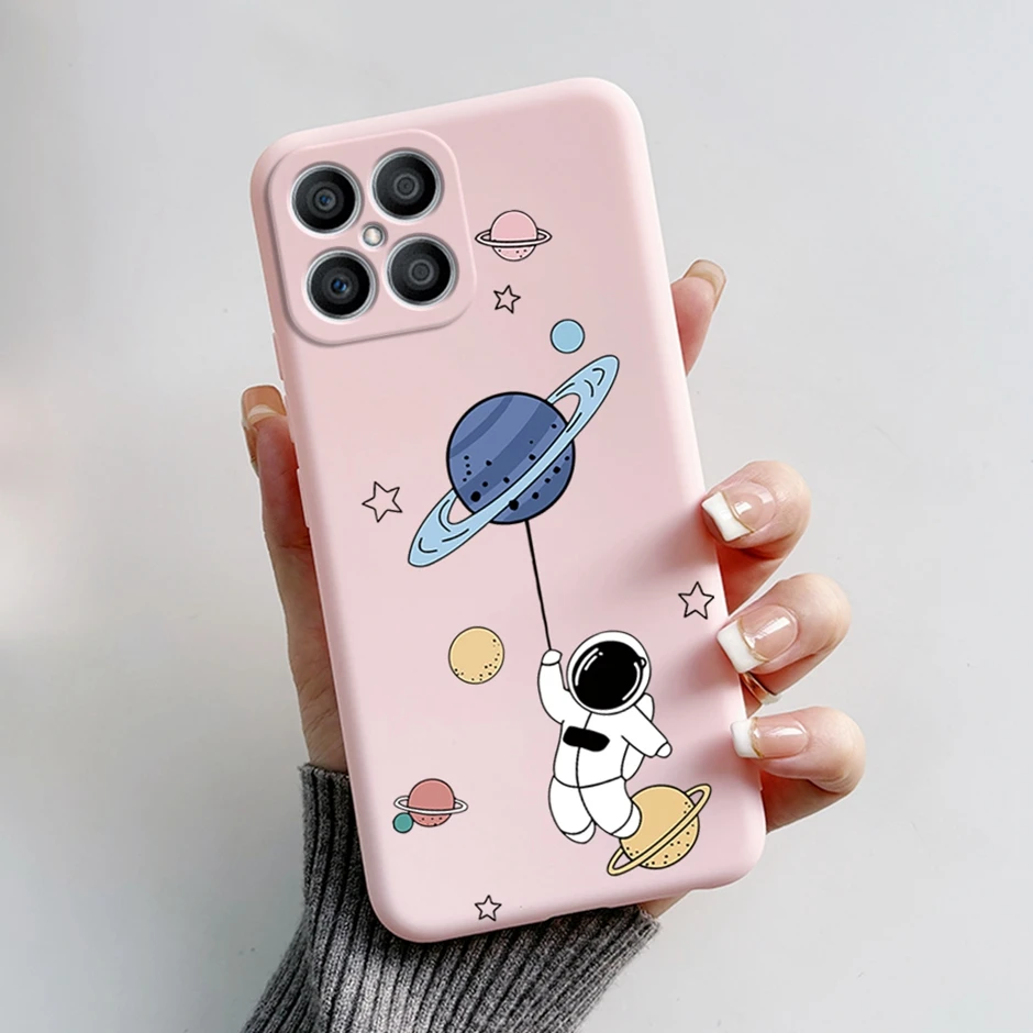 Exquisite Cartoon Painted Liquid Silicone Phone Case in Bumper Design