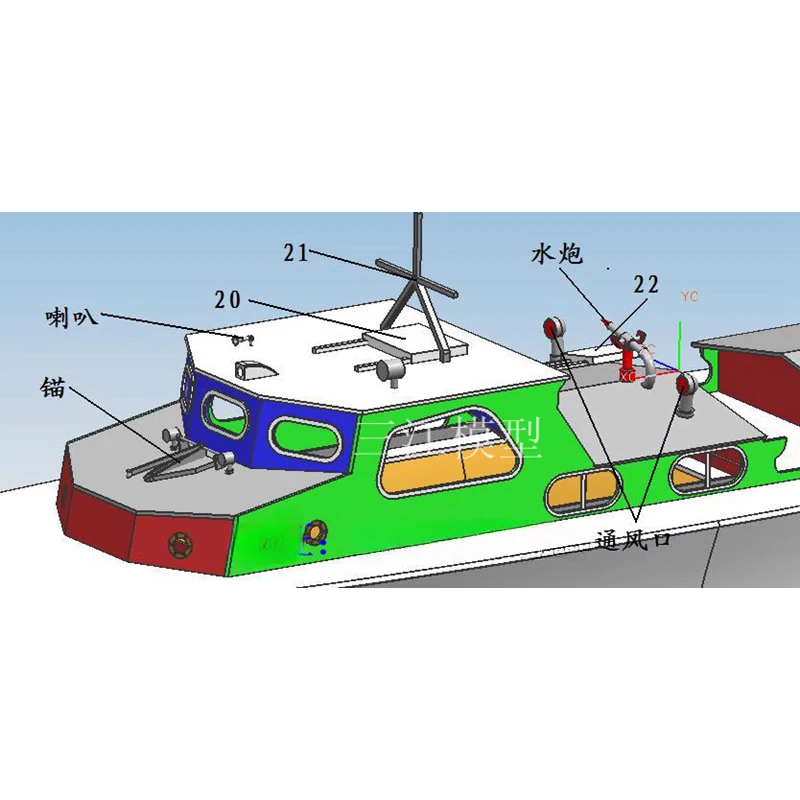 Remote Control Fire Boat Simulation Ship Model Assembly Kit FIRE No. 94 Electric Boat MK Series Speedboat Model Toy Gift 3