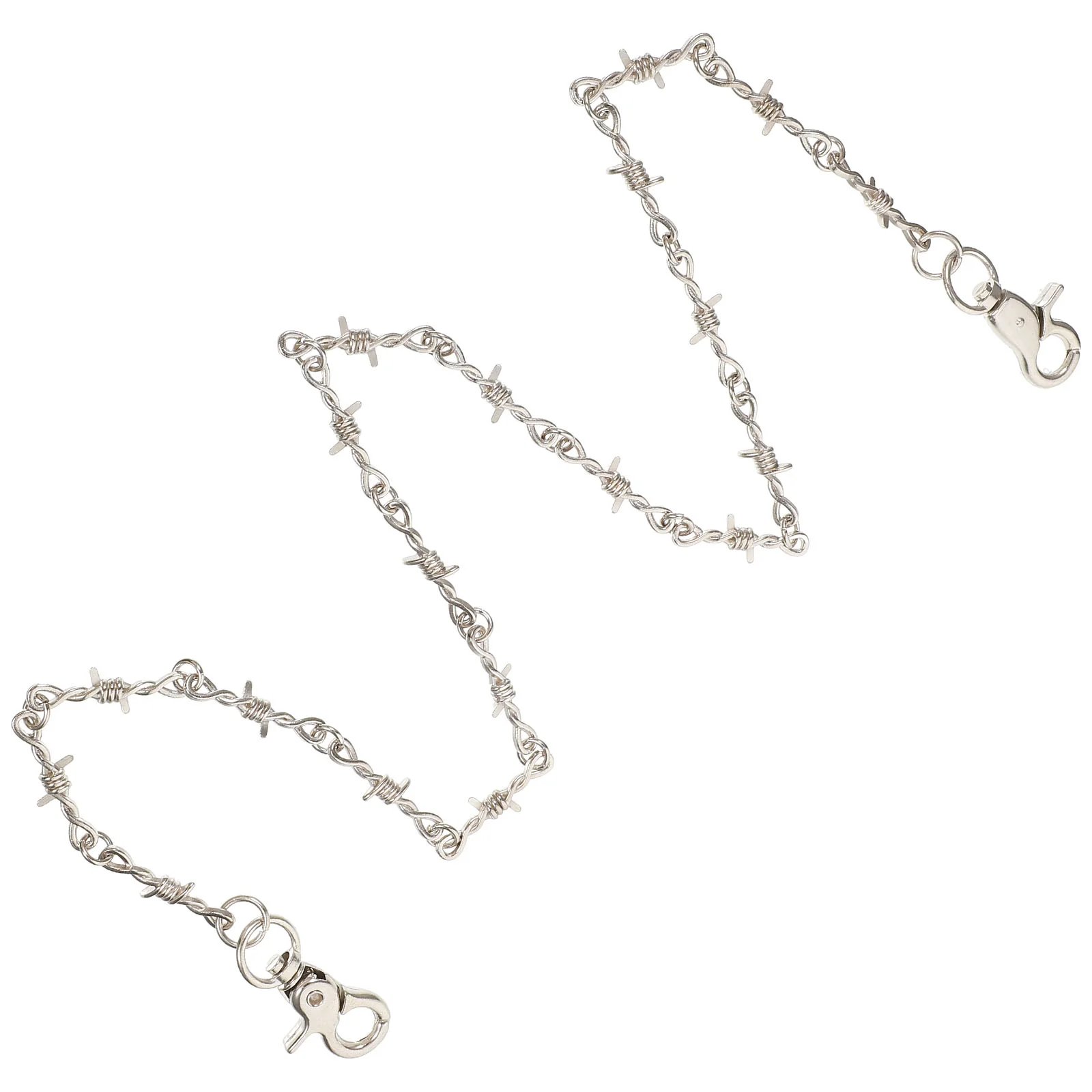 

Valid Key Chains Men Wallet Chain Necklace Thorns Punk Jeans Chain Metal Waist Chain Hip-Hop Pants Chain Clothes Accessory