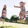 Rainbow Elastic Rubber Jump Rope Kids Adults Fitness Exercise Outdoor Fun Games Juegos De Exterior Para Niños Y Adultos 2