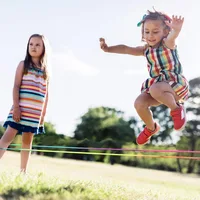 Rainbow Elastic Rubber Jump Rope Kids Adults Fitness Exercise Outdoor Fun Games Juegos De Exterior Para Niños Y Adultos 2