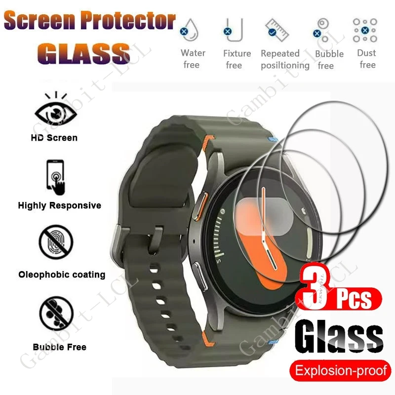 Premium 3-Pack Tempered Glass Screen Protector for Smartwatch - Ultra Clear & Durable Cover