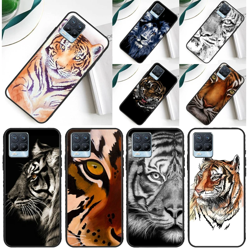 Lion Tiger Face Per Oneplus 11 10 Pro 10T Nord Ce 2 Lite Realme C55 C35 C33 C31 C30 C21Y Gt Neo 5 3 2T Case