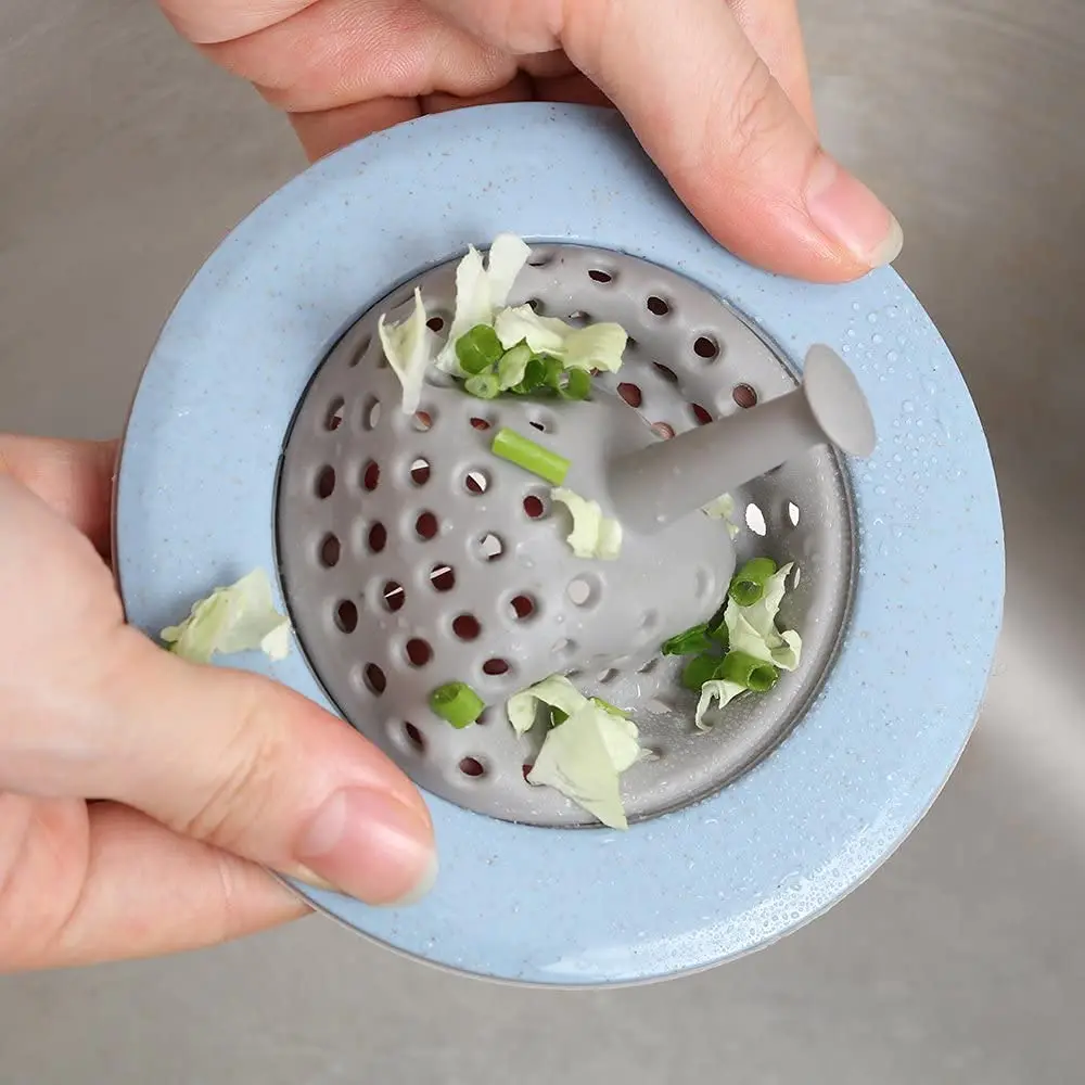 Kitchen Sink Drain Vegetable Waste Filter Screen Anti Clogging Cover Bathroom Sink Hair Filter Cleaning Supplies sink filter sink strainer kitchen sink strainer 4 Colors
