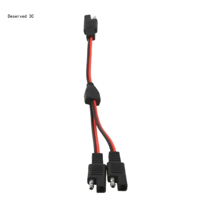 18AWG SAE Y Splitter 1 to 2 SAE Connectors Power Automotive Extension Cable Splitter Cable Connectors