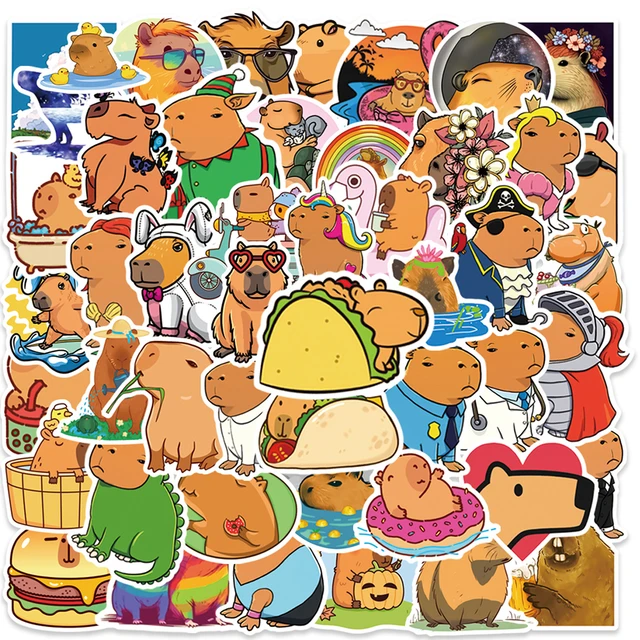 10/30/55 stücke kawaii Cartoon Capybara Aufkleber ästhetische Abziehbilder  Notebook Album Label Laptop Telefon Auto Dekoration Aufkleber Kinder  Spielzeug - AliExpress