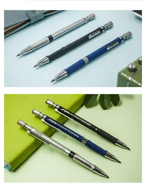 Mechanical Pencil Set With 2b Black/colors Lead Refill - Temu