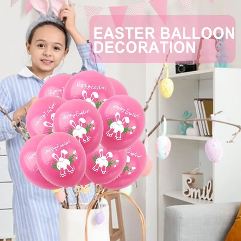 Happy Easter Balloons 100X Eggs Bunny Chick Balloon Happy Decor Themed Party Latex Party Supplies Decorations