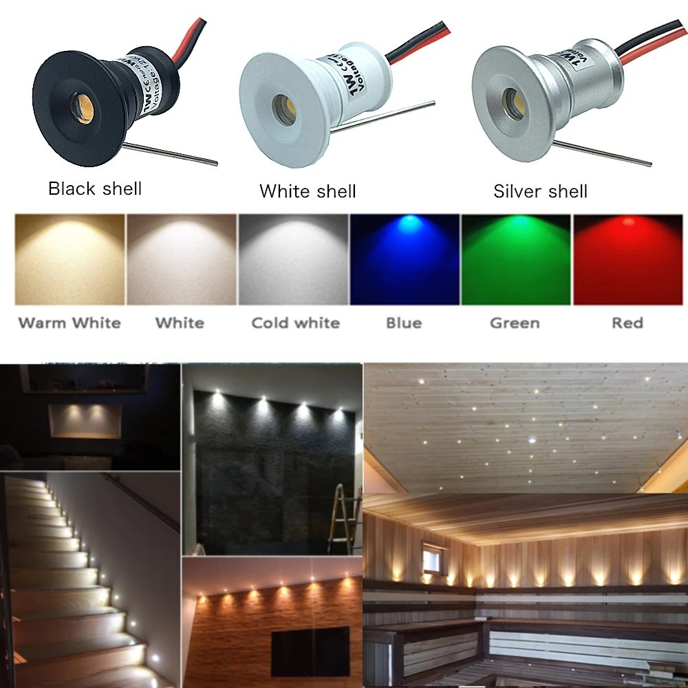 9 stücke Mini LED Decke Downlights 12V Mit Transformator IP65