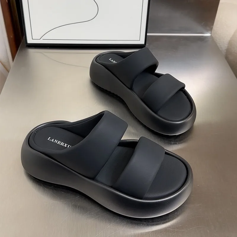 

Женские босоножки на толстой подошве Comemore, сандалии на платформе с открытым носком, повседневные шлепанцы на плоской подошве, лето 2024