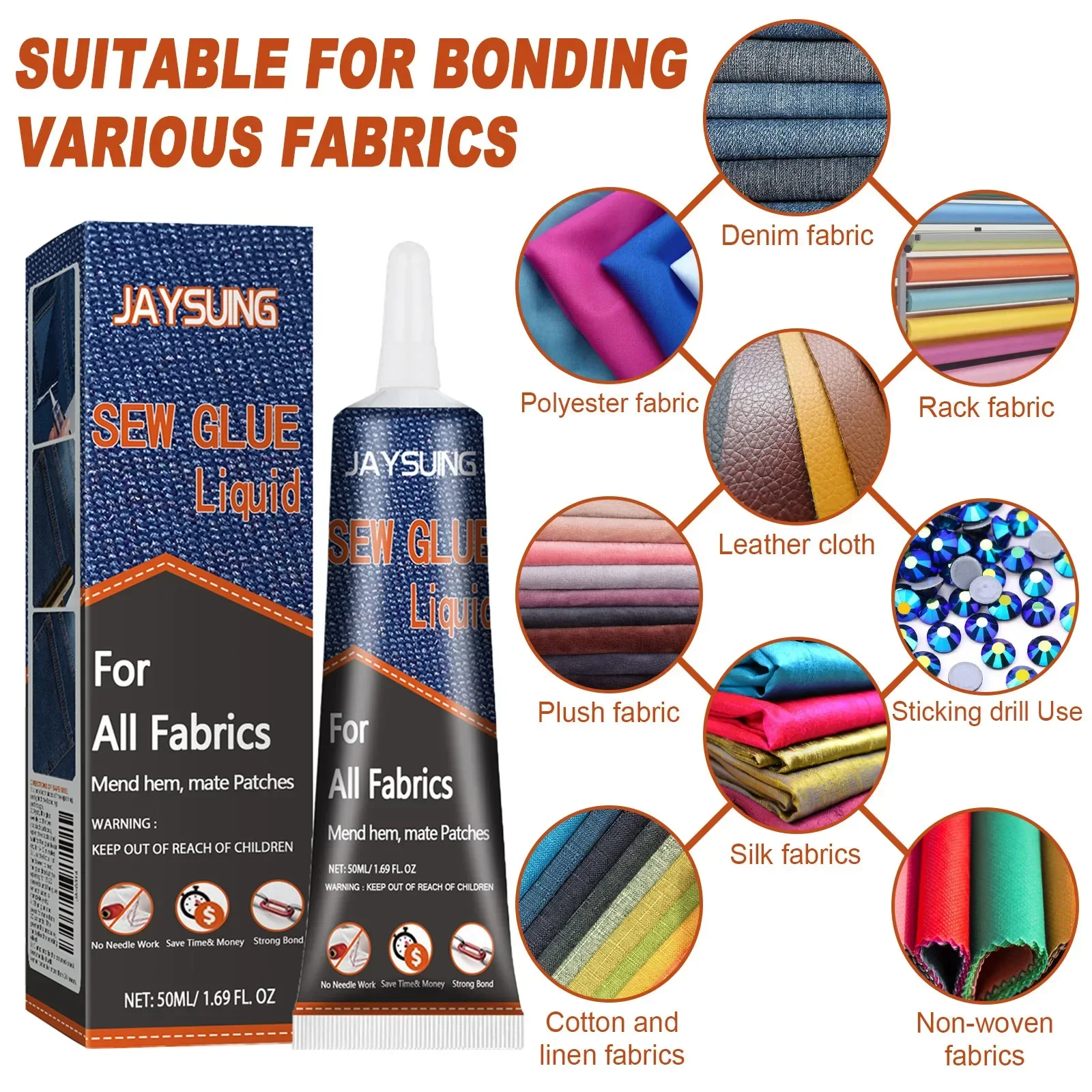 High Viscosity Fabric Sewing Glue for Clothes Mending and Leather Repair