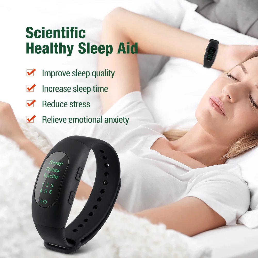 Wearable Micro-Current Sleep Aid Watch Intelligent Stress Reduction Device for Anxiety Improvement