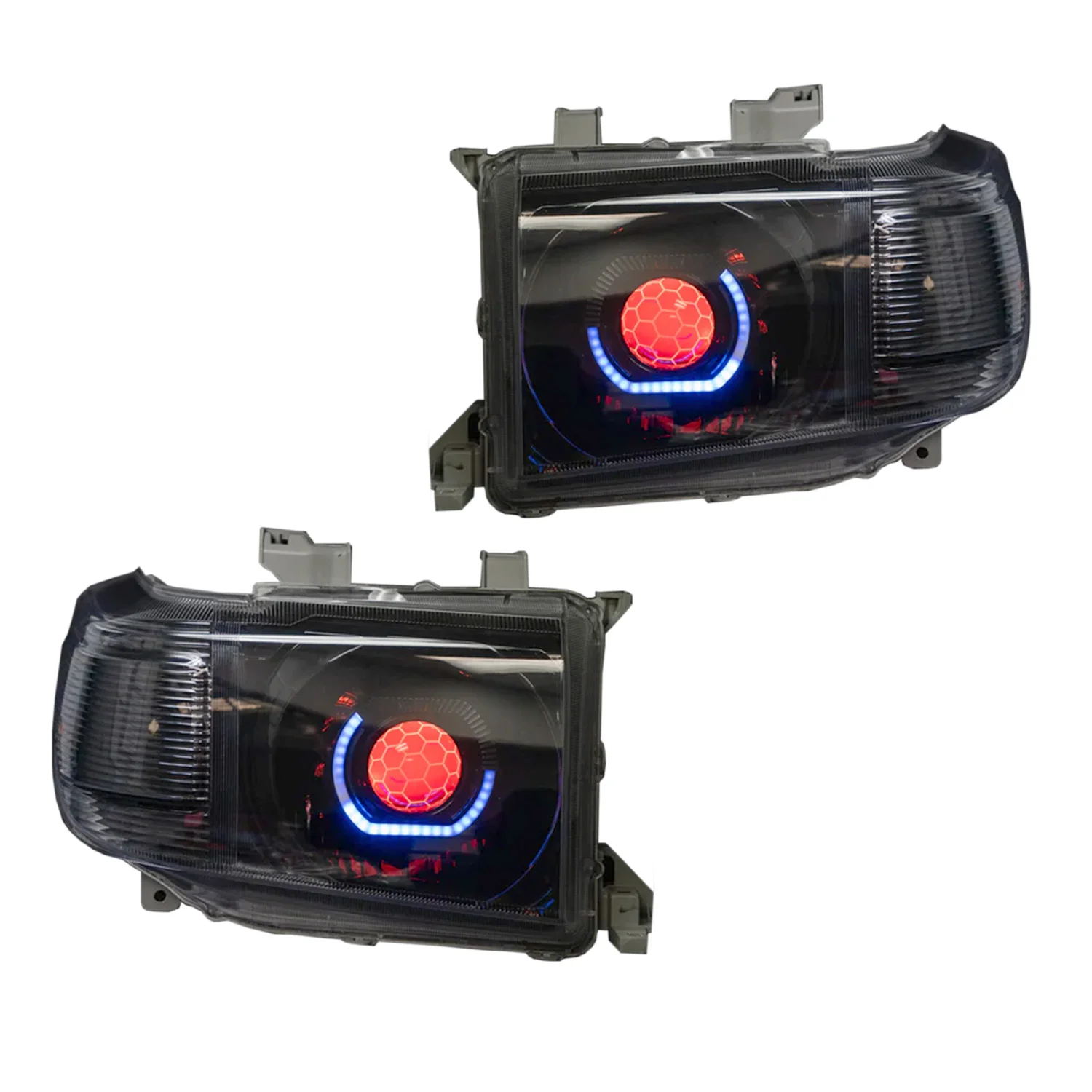 

Customized Head Lamp RGB Headlights Bi Led Projector Lens Angle Eyes For Toyota Land Cruiser 70 Series FJ79 LC79