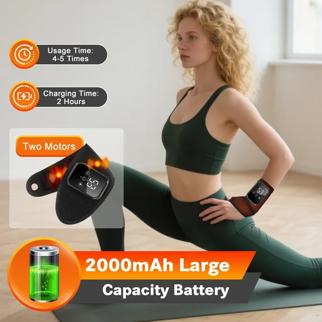 3 Levels of Hot Compress Electric Wrist Protector Hand Wrist Massager Sports Protection Muscle Relaxation Adjustable Wristband 2