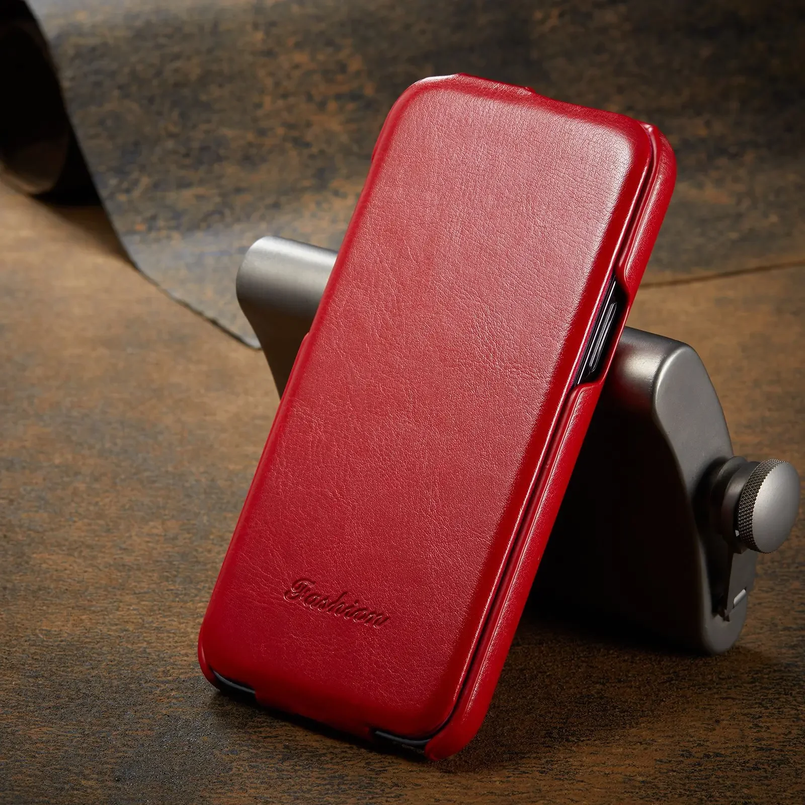 Elegant Leather Flip Case - Vertical Classic Holder Cover