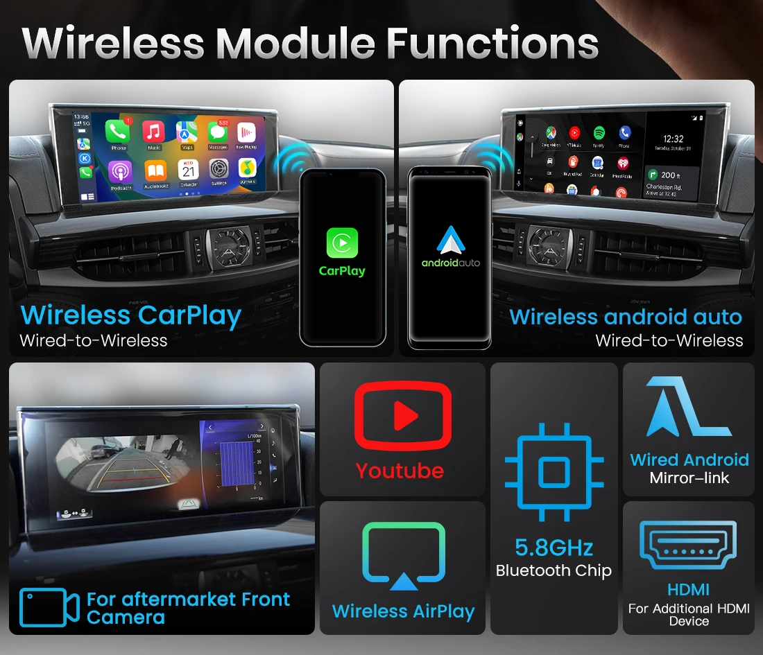 Wireless CarPlay Interface for Lexus