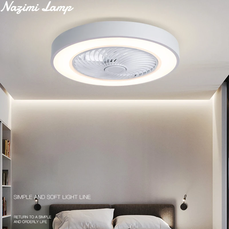 

2023 Nordic Ceiling Fan Light Colorful 110V 220V Remote Control Summer Household Fan Ventilator Indoor Lamps Living Room Bedroom