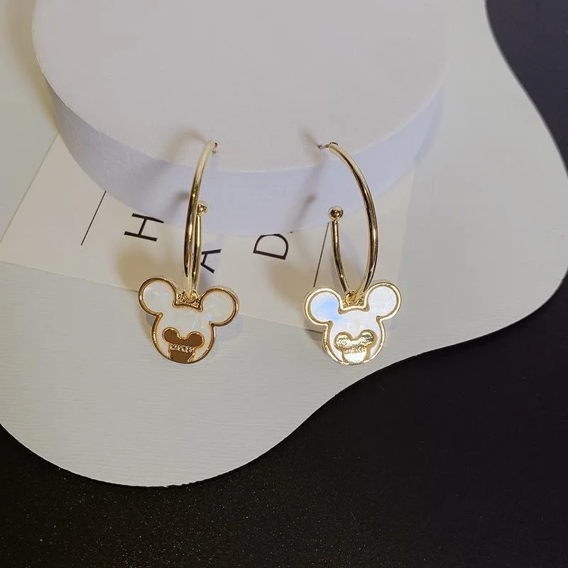 

All-match Disney Mickey Mouse New Earrings Ins Fashion Eardrop Sweet for Girls Women Earrings Jewelry Accessories Birthday Gifts
