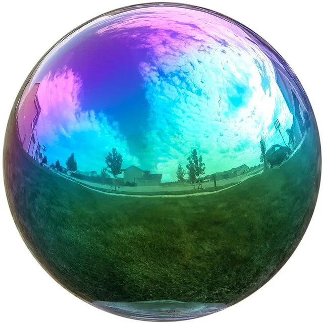 Többszínű Golyó Dia 32 Mm-400 Mm Rozsdamentes Acél Üreges Zökkenőmentes Finom Gömb Otthoni Udvar Úszómedence Díszítés Díszek - Image 6