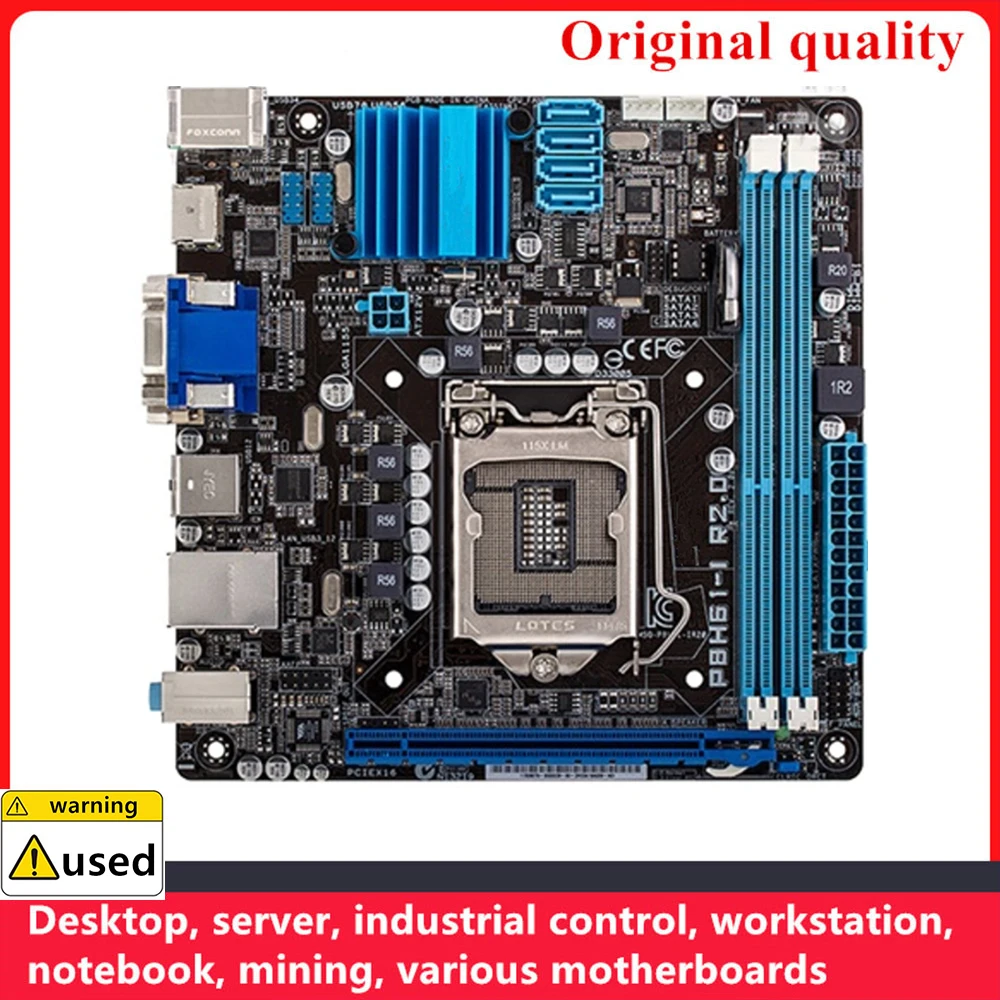 

Used For P8H61-I R2.0 MINI ITX Motherboards LGA 1155 DDR3 16GB PCI-E2.0 For Intel H61 Desktop Mainboard SATA II USB2.0