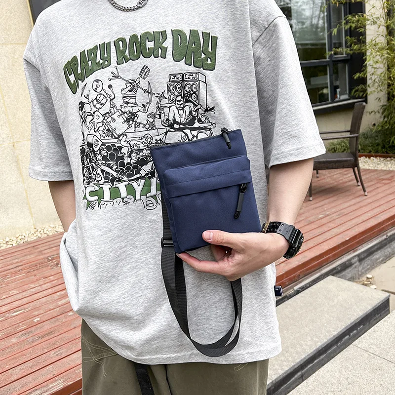 

Многофункциональная мужская сумка, нейлоновая сумка-мессенджер через плечо, модная повседневная маленькая квадратная сумочка на одно плечо