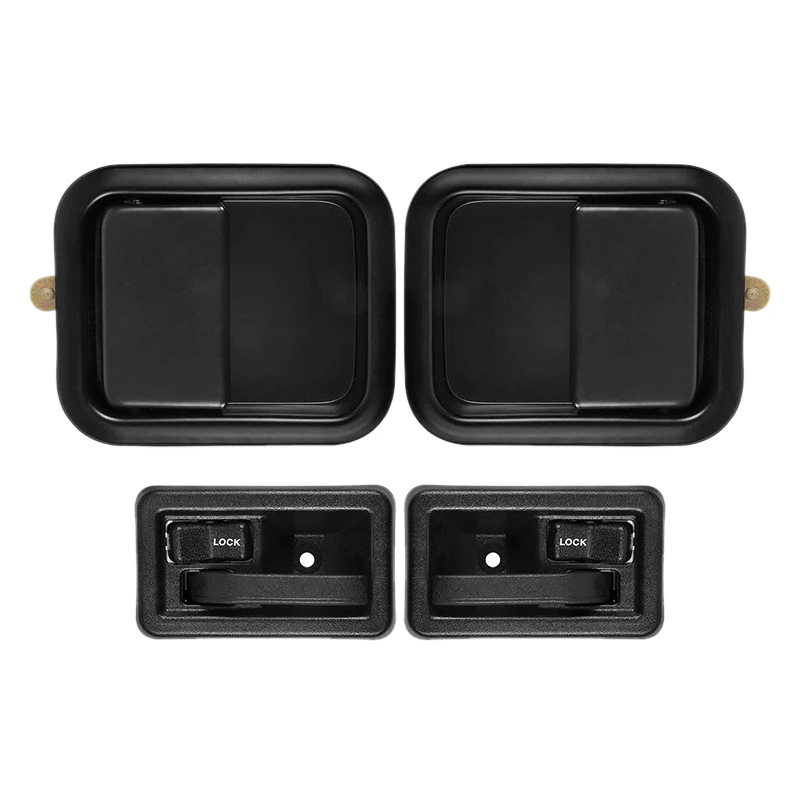 

Car Interior and Exterior Door Handle Kit Front LH and RH Side for Jeep Wrangler 55176383AE 55176382AE