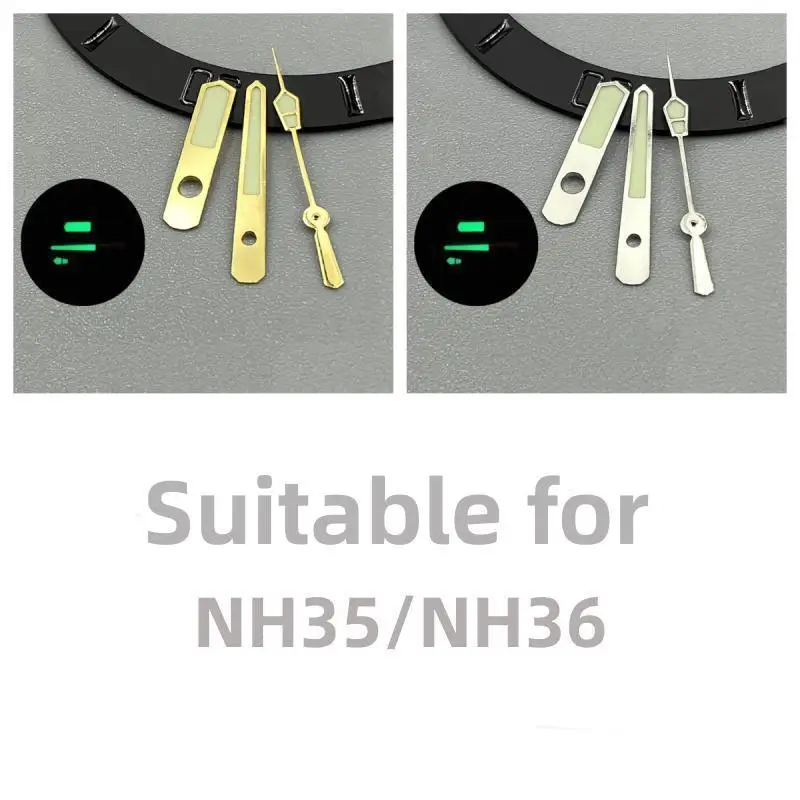 Seik Skx007 009 용 자동 무브먼트 시계 손, 녹색 발광 핏, NH35, NH..