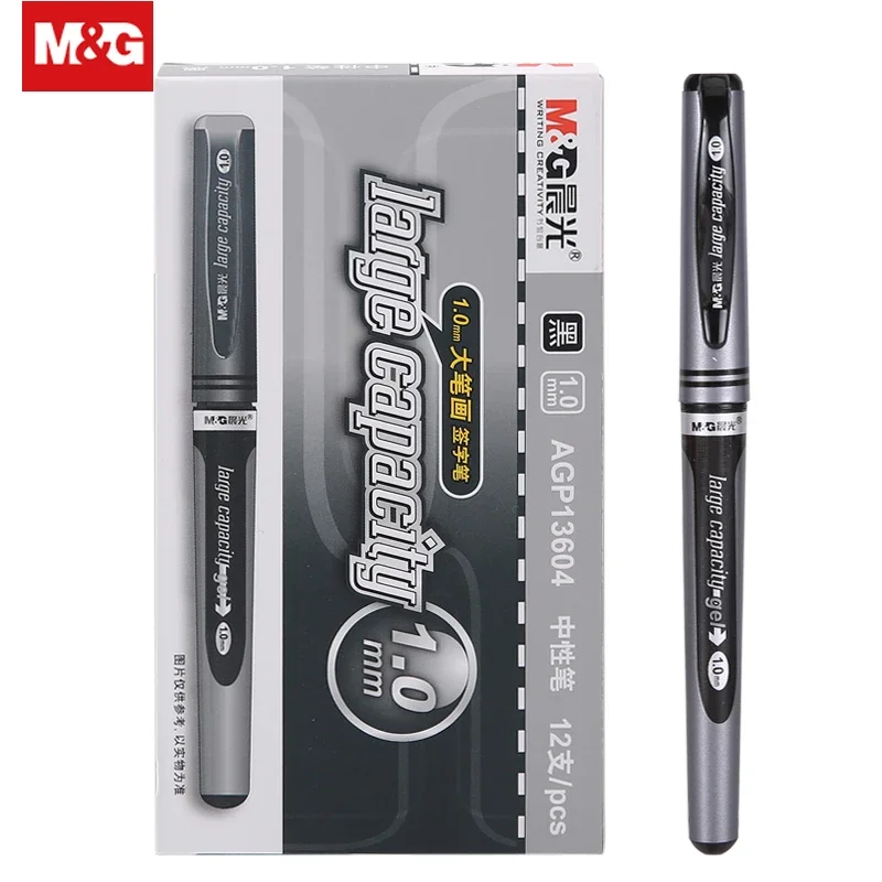 M&G AGP13604 Large Capacity Gel Pen 1.0mm Business Pen Signature Calligraphy Pen For School Office Writing Stationery 2