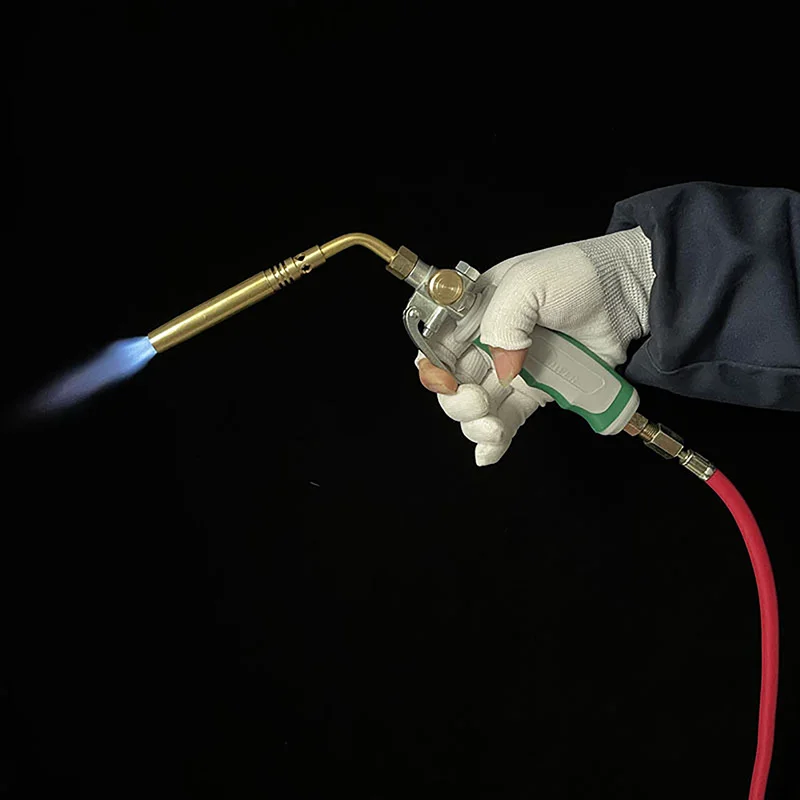 Gas Welding Gun gas torch welding torch butane torch With 1.6m/5.3ft Control Valve Self-closing Air Hose Propane Butane Gas Cylinder High Temperature Welding Torches