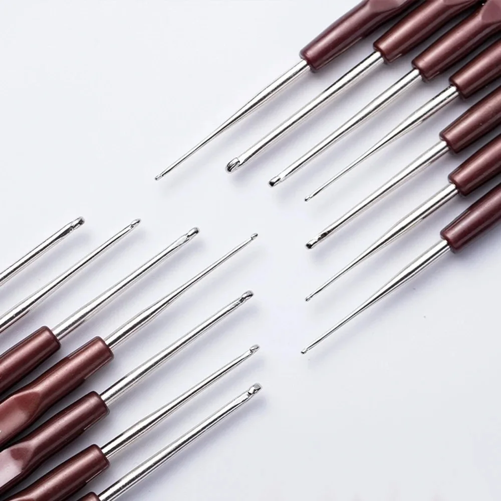 가발 통풍용 크로셰 훅 0.5-0.8mm 4가지 사이즈 레이스 가발 제작 도구 헤어 ..