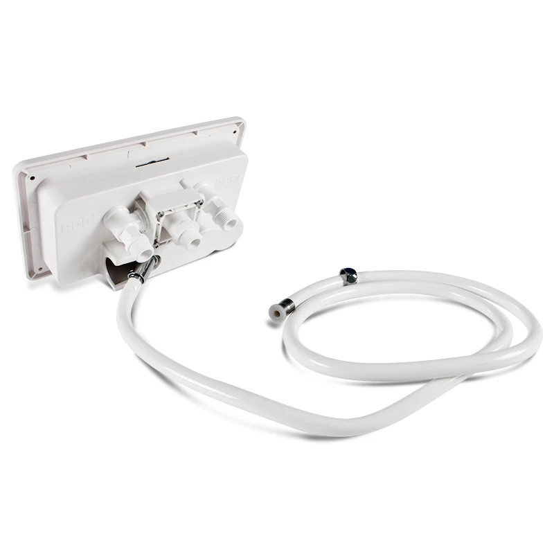 TYTXRV Exterior White Shower Box With lock 1.5M White hose Water saving nozzle apply to Caravan Motorhome Camper accessories