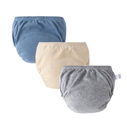 Set of 3/6 Reusable Baby and Toddler Training Pants - Washable Cloth Diaper Underwear - L(9-18kg) (Boy 3Pcs)